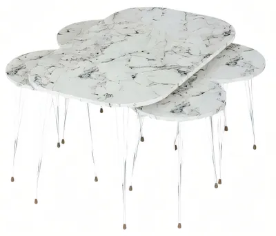 Immagine prodotto di Tavolino moderno in legno bianco con tavolino