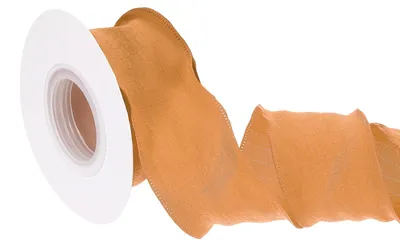 Rüschenband 10 m, 3,5 cm, Polyester, Wellenkante, Orange