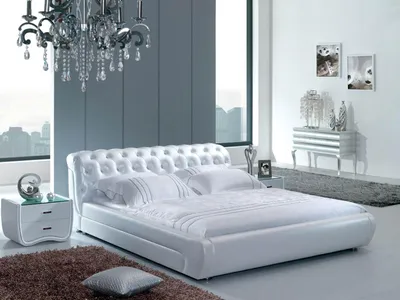 Produktbild von Designer Luxus Chesterfield Polster Doppelbett Bett Betten Hotel Leder S-0816