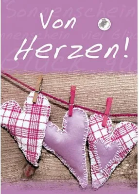 Produktbild von Allgemeine Wünsche  Von Herzen  MiniKlammerkarte  Blumenkärtchen mit K