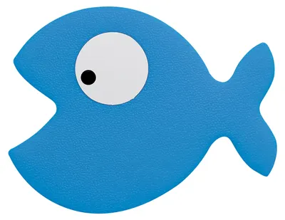 Image de Spirella Tapis de douche Tapis de bain Tapis de baignoire Coussin antidérapant "poisson bleu" - 5 pièces - antibactérien antidérapant avec ventouses - env. 13 x 12,5 cm