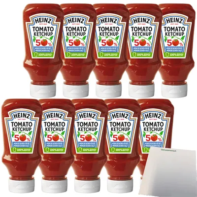 Produktbild von Heinz Tomato Ketchup weniger Zucker VPE (10x550g Flasche) + usy Block
