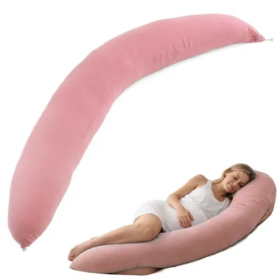Produktbild von Seitenschläferkissen Stillkissen 190 cm x 32 cm XXL Lagerungskissen Schwangerschaftskissen, maschinenwaschbarem Bezug