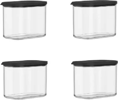 Produktbild von Mepal | Modula Vorratsdosen Set 4-tlg | 1000 ml Kapazität | ideal für Lebensmittelaufbewahrung | spülmaschinenfest | schwarz