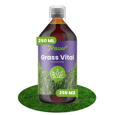 Zdjęcie produktu dla Grass Vital Koncentrat 250 ml – 250 m2 – Podporuje Wzrost Trawy, Poprawia Kvalitu, Farbu i Hustotu, Zdrowy Wzrost i Regeneráciu – Frassor