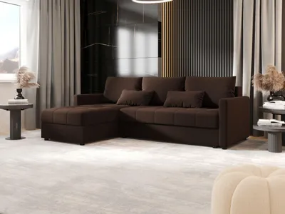 Produktbild von BEDANTE Ecksofa MOS L BIS Cosmic 800 Braun Links mit Schlaffunktion L-Form Sofa mit Stauraum Bettkasten Wohnzimmersofa Couch Sofa Bettsofa Bettkasten Bettcouch