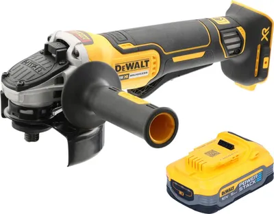 Obrázok produktu pre Akumulátorová uhlová brúska DeWalt DCG 406 N 18 V 125 mm bezkartáčová + 1x akumulátor Powerstack 5,0 Ah - bez nabíjačky