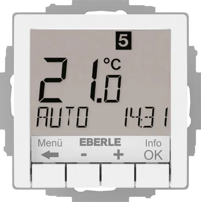 Produktbild von Eberle Controls UP-Uhrenthermostat UTE4800R-RAL9010-G55 527810455504