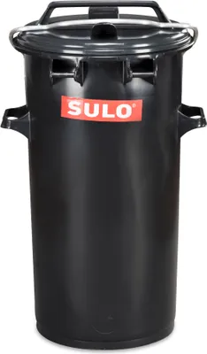 Produktbild von Sulo Systemmülleimer, 50 Liter mit Alu-Verschlussbügel und Tragegriffen, Farbe grau (50 Sulo grau m.B.)
