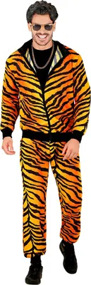 Produktbild von PARTY FASHION TRAININGSANZUG MIT TIGERMUSTER (Oberteil, Hose) Gr. L