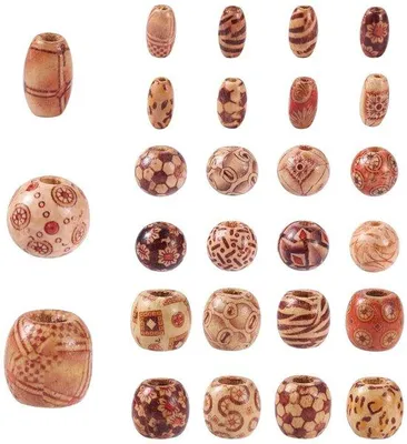 Productafbeelding van Houten afstandskralen in diverse kleuren, 300 stuks, 3-7 mm, geschikt voor knutselwerk en accessoires