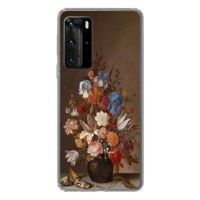 Produktbild von MuchoWow® Handyhülle Schutzhülle Hülle für Huawei P40 Pro Stilleben mit Blumen - Kunst - Alte Meister Silikon Softcase Handy Hülle - Schutz