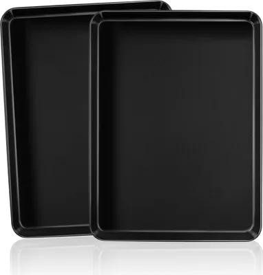 Image de Homikit set de plaques de cuisson, 2, antiadhésives, acier au carbone, 31,5 x 24,5 x 2,5 cm