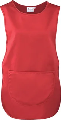 Obrázok produktu pre Premier Workwear PR171 | Dámsky vreckový plášť - možno prať do 60 °C - Farba: červená (približne Pantone 200) - Veľkosť: M