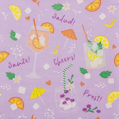 Produktbild von 20 kleine Cocktailservietten Cocktail Party - Party mit Cocktails 25x25cm