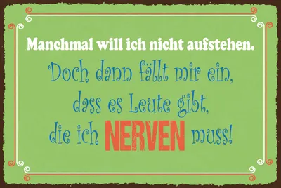 Produktbild von vianmo Blechschild 20x30 cm Manchmal will ich nicht aufstehen