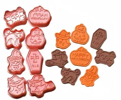Produktbild von Halloween-Keksschaber-Set, 8-teilig, Plastik