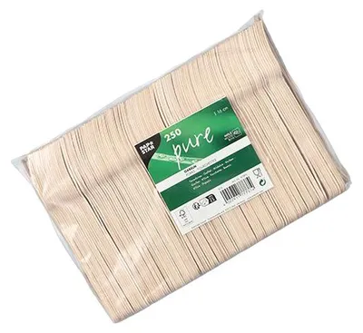 Immagine prodotto di 1000 forchette Papstar in legno puro 16 cm 89891