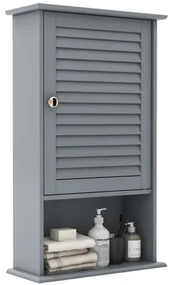 Immagine prodotto di Mobiletto da bagno sospeso con ripiani regolabili, dimensioni 42 x 17 x 70 cm, colore bianco