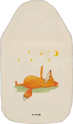Produktbild von Mr. & Mrs. Panda Wärmflasche Fuchs Sterne - Weiß - Geschenk, Bettflaschen, Kuschelwärmflasche, Sternengucker, Romantik, Füchse, Wärmekissen, wärmebeutel, Wärmflaschen