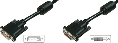 Zdjęcie produktu dla Digitus AK-320200-100-S, 10 m, DVI-D, DVI-D, Czarny, Nikiel, 2560 x 1600 px