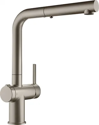 Produktbild von FRANKE Armatur ACTIVE L TWIST in EDELSTAHL-OPTIK mit Auszugsbrause / Küchenarmatur / Einhebelmischer