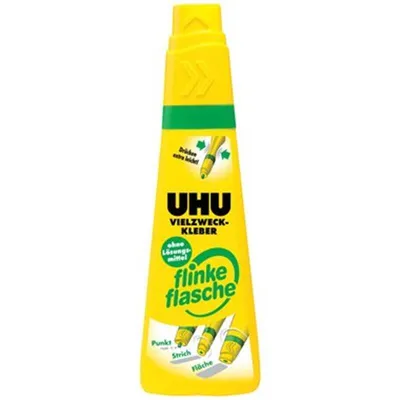 Produktbild von UHU Vielzweckkleber flinke Flasche Renature 100g, 60 °C, RoHS, REACH, CE, Sichtverpackung, 1 Stück(e)