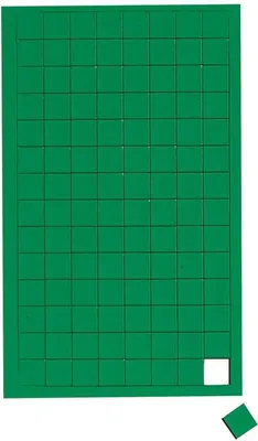 Produktbild von MAUL Magnetsymbol Quadrat 112 Stück Ferrit magnetisch beschriftbar 1 x 1 x 0.1 cm grün