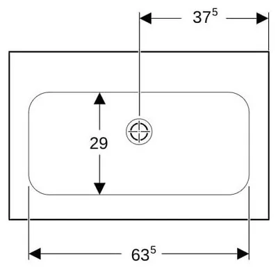 Produktbild von GEBERIT 501844004 iCon Möbelwaschtisch 75x48cm