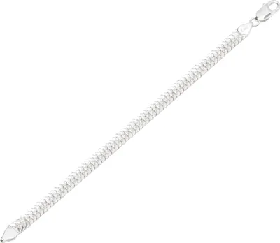 Produktbild von Armband 925 Sterling Silber 19cm Fuchsschwanzkette diamantiert Damen Armkette