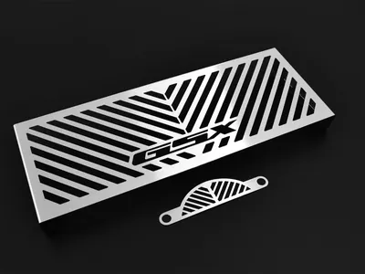 Immagine prodotto di Copriradiatore ZIEGER compatibile con Suzuki GSX 1400 logo argento