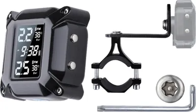 Imagen del producto de M6 Antivibración para motocicletas. Monitor de presión de neumáticos con sistema antirrobo. Soporte para tornillos