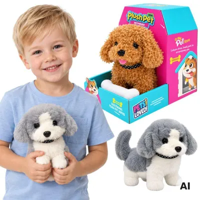 Productafbeelding van Woopie interactieve pluche hond met botpoedelhusky