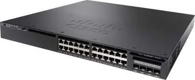Produktbild von Cisco Catalyst WS-C3650-24PS-S, Managed, L3, Gigabit Ethernet (10/100/1000), Power over Ethernet (PoE), Rack-Einbau, 1U