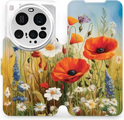 Produktbild von Handyhülle mit klappe für Xiaomi 15 Ultra, Mobiwear Book, Wiesenblumen