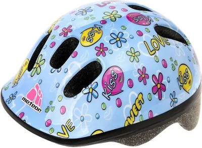 Produktbild von Meteor Schutzhelm, Kinderhelm, Fahrradhelm, Rollschuhe, MV6-2 Helm Kinderfahrradhelm Helm, größe XS 44-48 cm Kiss Love