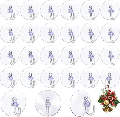 Produktbild von Famanu Saugnapf-Haken Set – 40 Stück, Ø 40 mm, transparent, wiederverwendbar, extra stark