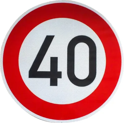 Produktbild von Original Verkehrszeichen RA2 274-40 40 km/h Geburtstagsschild Verkehrsschild RSA21 RAL Schild Schilder Straßenschild Baustellenschild