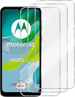 Produktbild von Cadorabo 3x Schutzfolie für Motorola MOTO E13 in KRISTALL KLAR Gehärtetes Tempered Display-Schutzglas Panzerfolie