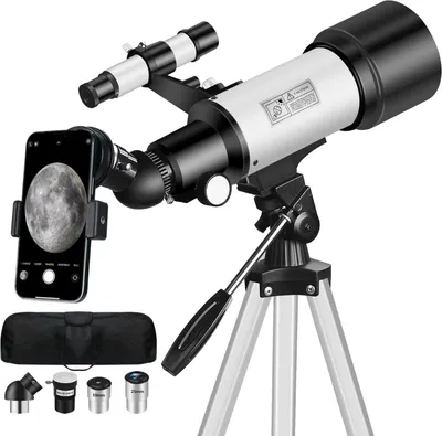 Produktbild von Teleskop Astronomie 70/400mm für Anfänger mit Stativ und Sucherfernrohr