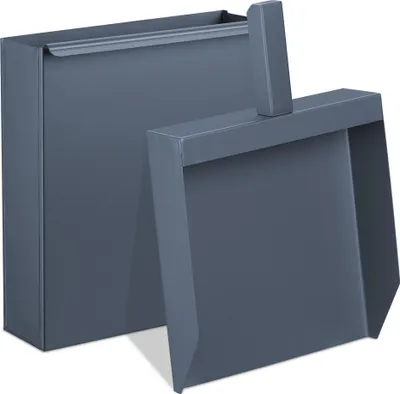 Immagine prodotto di Relaxdays Secchio per cenere con paletta, acciaio, secchio per cenere per caminetti e stufe, A x L x P: 35,5 x 23 x 9 cm, paletta per cenere, antracite