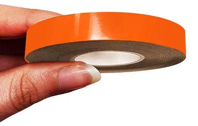 Image de Bande autocollante décorative pour voitures, KTM Orange, 10 mm x 10 m