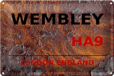Produktbild von Blechschild London 30x20cm England Wembley HA9