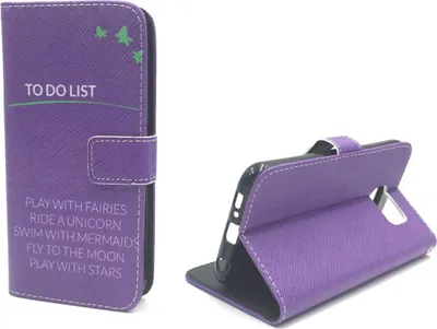 Produktbild von Handyhülle Tasche für Handy Samsung Galaxy S6 TO DO LIST Lila