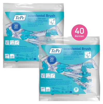 Produktbild von 40 Stück TePe Interdentalbürsten Original, Blau, ISO-Größe 3, 0,6mm, Reinigung der Zahnzwischenräume