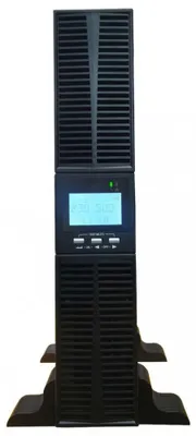 Zdjęcie produktu dla ADJ UPS 1 kVA, wieżowy/do montażu w szafie, tryb online, podwójna konwersja, 1000 VA/900 W, 8 gniazd IEC, RS232, EPO, wyświetlacz LCD, kolor czarny
