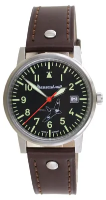 Produktbild von Messerschmitt Fliegeruhr Komet ME-163-80-3, Uni, Quarz, schwarzes Zifferblatt