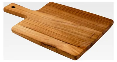 Produktbild von Servierbrett aus Teakholz, Schneidebrett, 34 x 23 x 1,5 cm