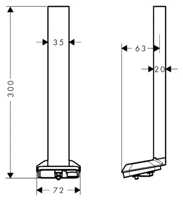 Image de AXOR ShowerSphere, raccord de plafond de 300 mm pour douchette de plafond 1jet, finition or brossé