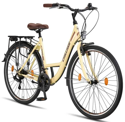 Obrázok produktu pre Chillaxx Bike Strada Premium City Bike 24, 26, 28 palcov - bicykel pre dievčatá, chlapcov, mužov a ženy - 21 rýchlostí - holandský mestský bicykel